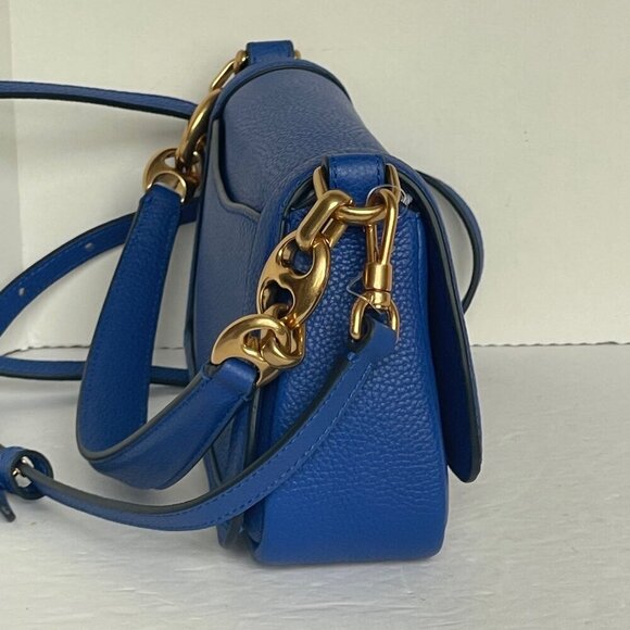 Kate Spade Gramercy Small Flap Shoulder Bag Blueberry Leather Crossbody Chain - Picture 9 of 16